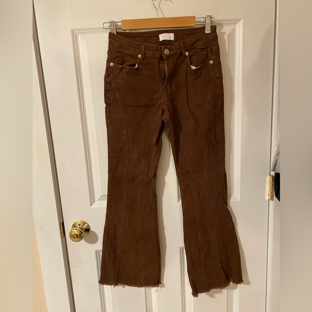 ISALIS (Trendy NYC Boutique) Brown Flare pants, worn once.